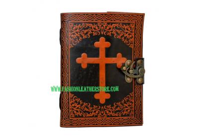Pinnacle Handmade Celtic Cross Embossed Vintage Leather Blank Book Travel Notebook Diary Journal